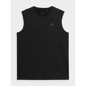 Czarny t-shirt 4F z krótkim rękawem w sportowym stylu