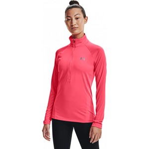Różowa bluzka Under Armour w sportowym stylu z golfem z długim rękawem