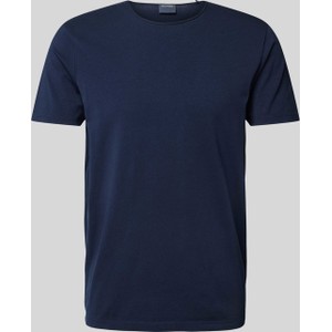 Granatowy t-shirt Olymp Level Five z krótkim rękawem w stylu casual