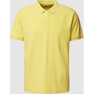 Żółty t-shirt Esprit z krótkim rękawem z bawełny