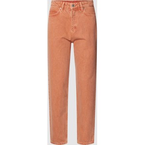 Pomarańczowe jeansy Hugo Boss z bawełny