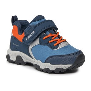 Granatowe buty sportowe dziecięce Geox dla chłopców na rzepy