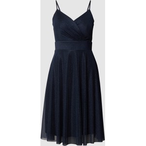 Granatowa sukienka Troyden Collection na ramiączkach