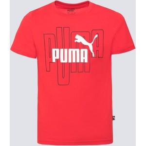 Czerwona koszulka dziecięca Puma dla chłopców