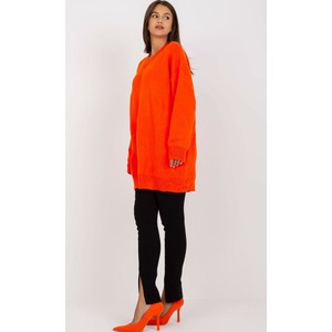 Pomarańczowy sweter Primodo.com w stylu casual
