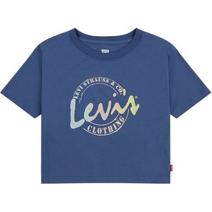 Granatowa bluzka dziecięca Levis z krótkim rękawem dla dziewczynek