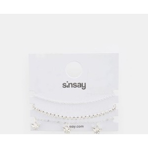 Sinsay - Bransoletki 3 pack - srebrny