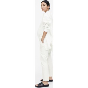 H & M & - MAMA Eleganckie spodnie - Biały