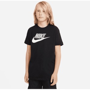 Czarna koszulka dziecięca Nike z bawełny