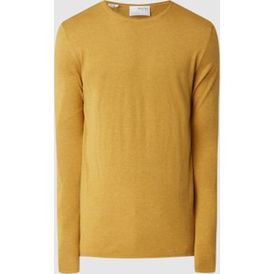 Żółty sweter Selected Homme z bawełny