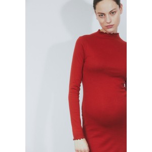 H & M & - MAMA Sukienka z dżerseju w prążki - Czerwony