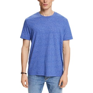 Niebieski t-shirt Esprit z bawełny w stylu casual z krótkim rękawem