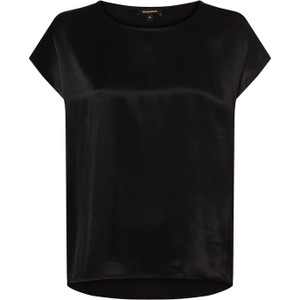 Czarna koszula More & More z dżerseju w stylu casual z krótkim rękawem