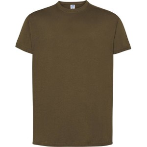 Brązowy t-shirt JK Collection z krótkim rękawem z bawełny