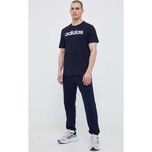 T-shirt Adidas w sportowym stylu z bawełny z nadrukiem