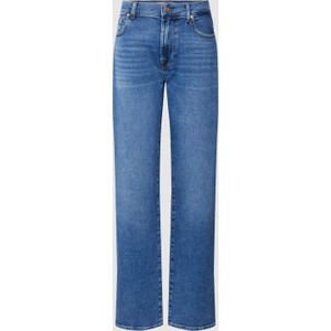 Granatowe jeansy 7 for all mankind z bawełny w stylu casual