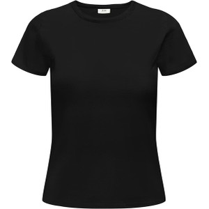 Czarny t-shirt JDY z okrągłym dekoltem z krótkim rękawem