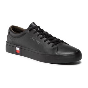 Tommy Hilfiger Sneakersy Corporate Modern Vulc Leather FM0FM03727 Czarny