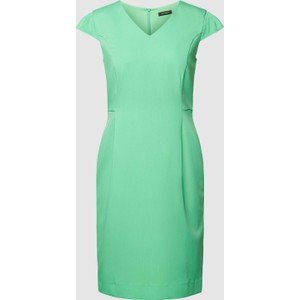 Zielona sukienka More & More z krótkim rękawem mini ołówkowa