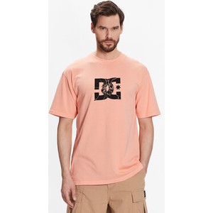 Pomarańczowy t-shirt DC Shoes z krótkim rękawem