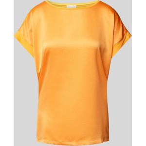 Pomarańczowa bluzka Christian Berg Woman w stylu casual z okrągłym dekoltem