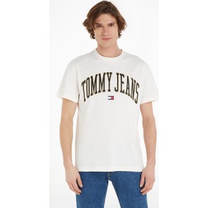 T-shirt Tommy Jeans w młodzieżowym stylu z bawełny