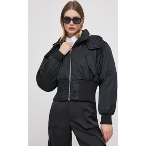 Czarna kurtka Calvin Klein krótka w stylu casual bez kaptura