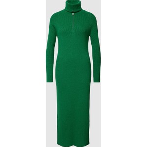 Zielona sukienka Marc O'Polo DENIM z dzianiny w stylu casual z długim rękawem