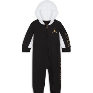 Pajacyk dla niemowląt Jordan Holiday Shine Hooded Coverall (3–6 M) - Czerń