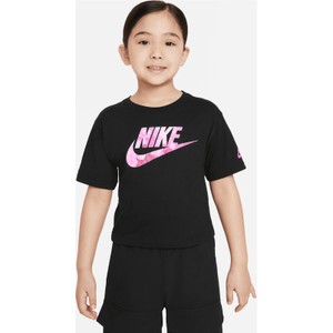 Czarna bluzka dziecięca Nike dla dziewczynek z dzianiny