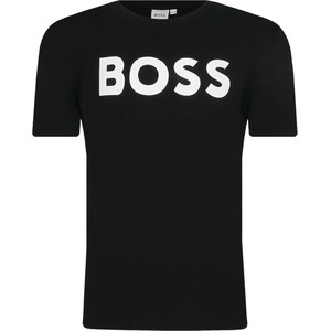 Czarna koszulka dziecięca BOSS Kidswear