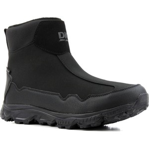 Czarne buty zimowe DK na zamek w stylu casual