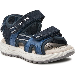 Granatowe buty dziecięce letnie Geox dla chłopców na rzepy
