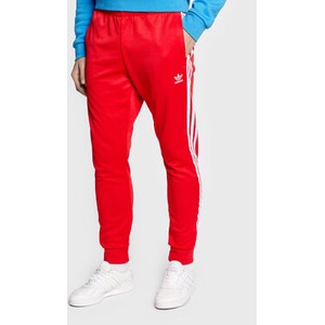 Czerwone spodnie sportowe Adidas