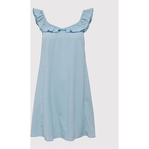 Niebieska sukienka Only na ramiączkach w stylu casual z okrągłym dekoltem