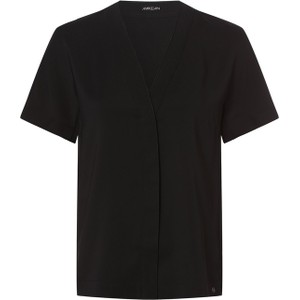 Czarny t-shirt Marc Cain z krótkim rękawem z dekoltem w kształcie litery v w stylu casual