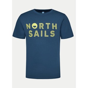 Niebieski t-shirt North Sails z krótkim rękawem w młodzieżowym stylu