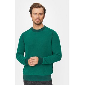 Zielony sweter Hugo Boss z okrągłym dekoltem