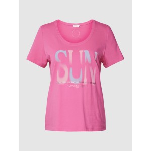 Różowy t-shirt S.Oliver z krótkim rękawem w młodzieżowym stylu