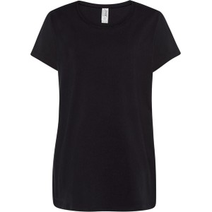 Czarna bluzka JK Collection w stylu casual z okrągłym dekoltem z krótkim rękawem