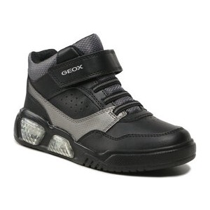 Czarne buty sportowe dziecięce Geox na rzepy
