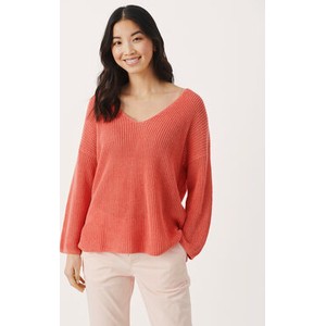 Różowy sweter Part Two w stylu casual