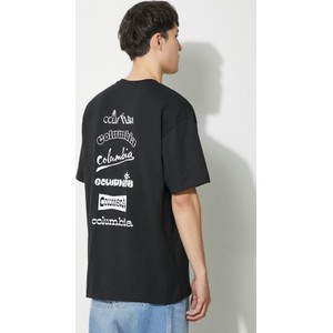 Czarny t-shirt Columbia w młodzieżowym stylu