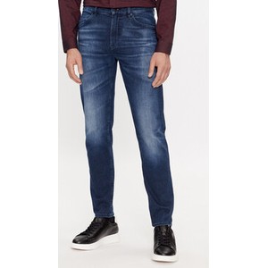 Granatowe jeansy Hugo Boss w stylu casual
