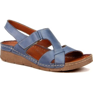Niebieskie sandały Awis Obuwie w stylu casual z klamrami