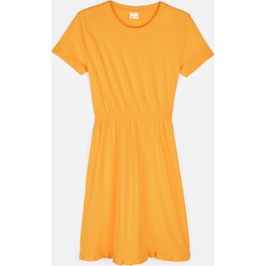 Pomarańczowa sukienka dziewczęca Gate z bawełny