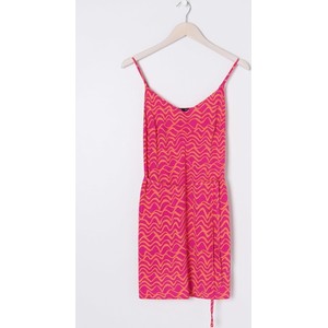 Różowa sukienka Sinsay mini z dekoltem w kształcie litery v w stylu casual