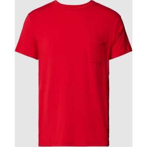 Czerwony t-shirt Jockey w stylu casual z krótkim rękawem