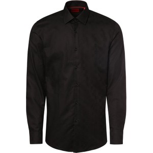 Czarna koszula Hugo Boss w stylu casual z długim rękawem z klasycznym kołnierzykiem