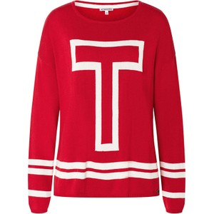 Czerwony sweter Timezone w stylu casual z bawełny